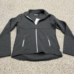 NWT Stio Sweetwater Fleece Full Zip Jacket Sz S Gray Outdoor Gorpcore Hiking